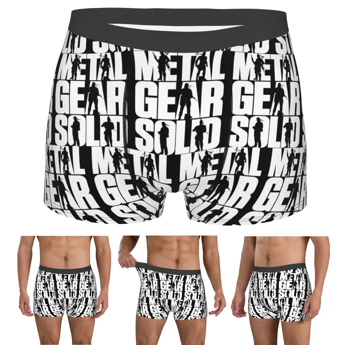 Boxer Underpants Shorts Metal Gear Solid Panties Male Breathable Underwear for Homme Man Boyfriend Gifts