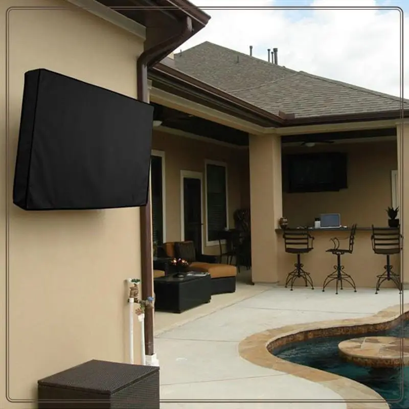 Reliable-Waterproof Outdoor TV Cover With Bottom Cover, Thick Cloth,Dustproof And Weatherproof TV Cover,Waterproof Outdoor TV Co