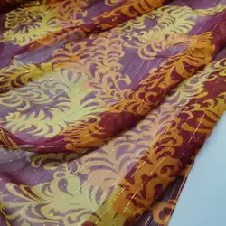 Metallic Bling Silk Georgette Shimmer Printed Qualified Shiny Silk Breathable Fabric