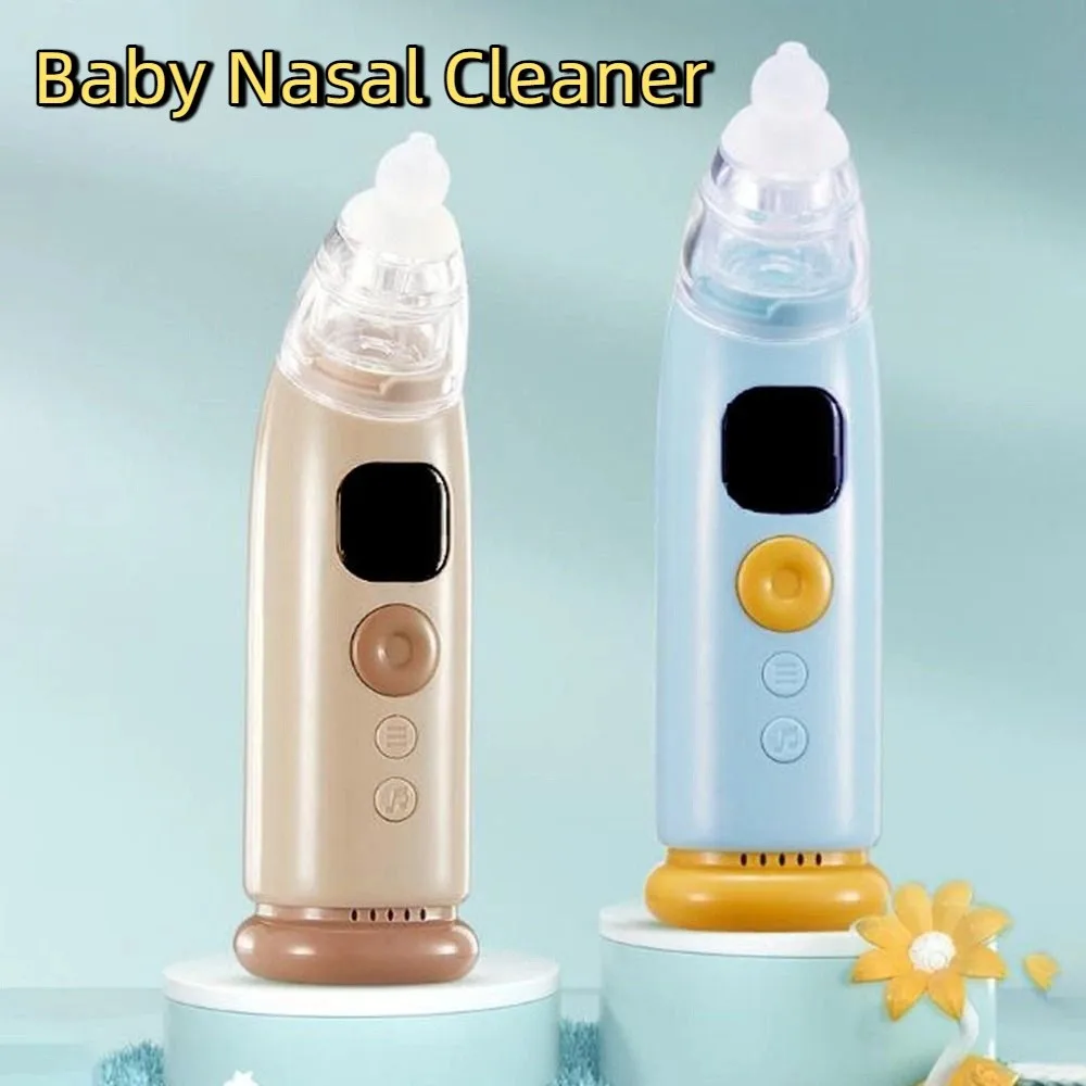 

USB Rechargeable Electric Nasal Aspirator Adjustable Suction Anti-backflow Baby Nasal Cleaner Built in Lights Music Low Noise