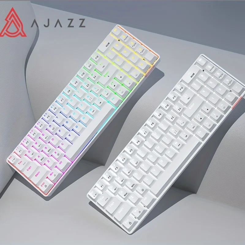 

AJAZZ AK692 Mechanical Keyboard Wireless Hot Swap Three-mode 2.4G USB Bluetooth 69 Keys RGB Customization PC Gaming Keyboard