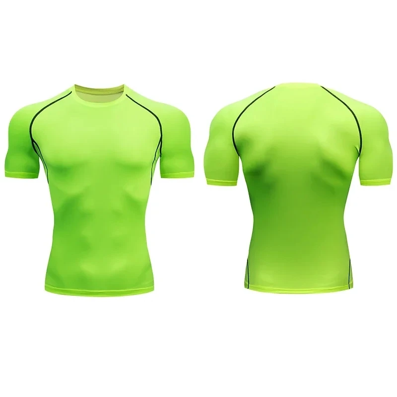 T-shirt uomo aderente in poliestere per allenamento