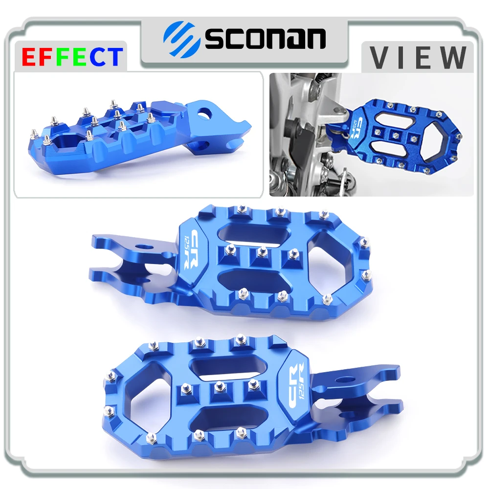 

For CR125R CR250R CR 125R 250R 2002-2004 2005 2006 2007 Foot Pegs Pedals FootRest Footpegs Motorcycle accessories CNC Aluminum