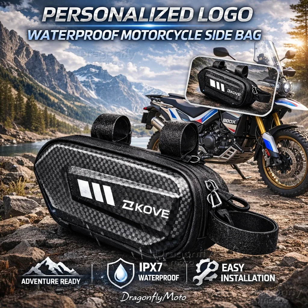 

For KOVE 800X Pro/Rally 525X 500X 400X 800 525 500 400X Motorcycle Side Bag Personalized Logo Waterproof Hard Shell Saddlebag