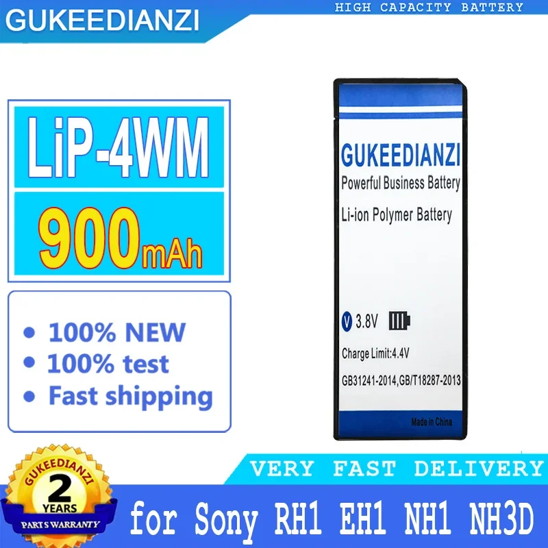 

GUKEEDIANZI Battery LiP-4WM for Sony RH1 EH1 NH3D NH1 MJ97 HMD Charger, Big Power Battery, 900mAh