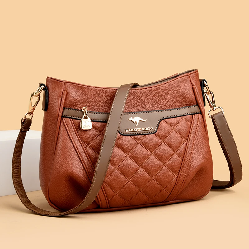 2025 New High Quality Soft Leather Women\'s Handbag Trend Designer Female Crossbody Bag Leisure Wallet Luxury Goods Sac A Main