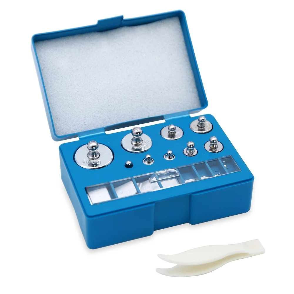

17pcs Precision Steel Calibration Weight Set, 10mg-100g, Durable Material, for Scale and Instrument Testing, with Storage Case