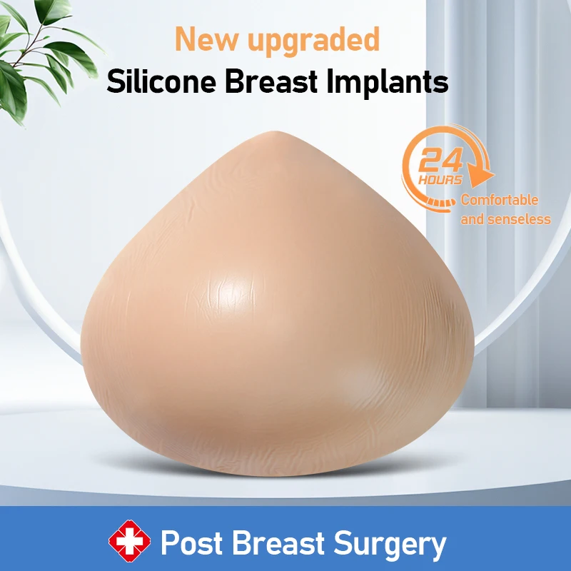 Mastectomy Fake Boob Post-Surgery Lightweight Silicone Breast Form Enhancer Ultra-Soft Prosthesis Triangle Shape Bra Pad