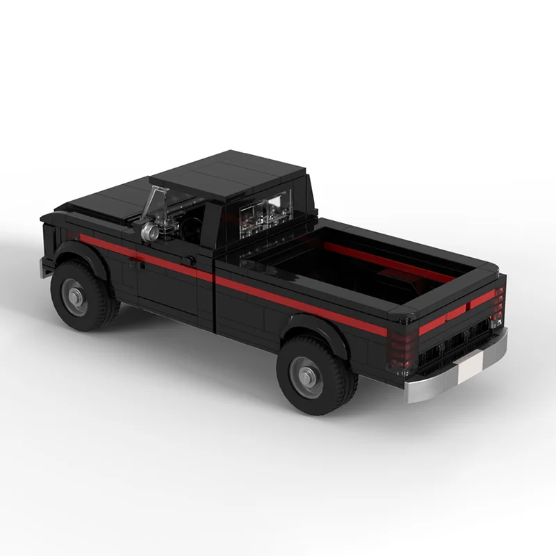 Moc tijolos de construção F-250 singlecab 8wide caminhão modelo tecnologia bloco modular campeão velocidade carros brinquedo diy conjunto montagem presente