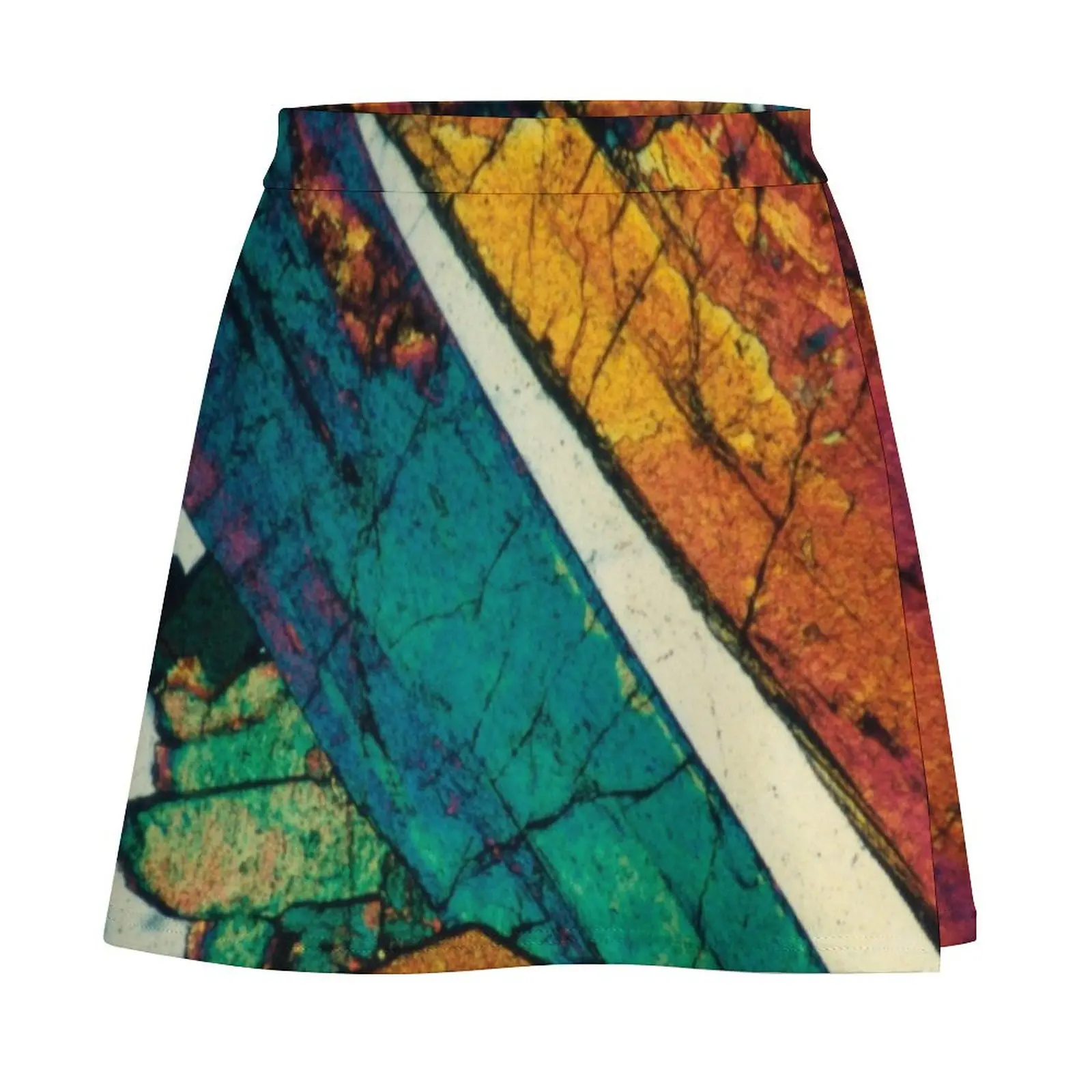 Geological thin section photography, magnified view of Epidote Blades in Quartz Mini Skirt short skirt sexy skirt Mini