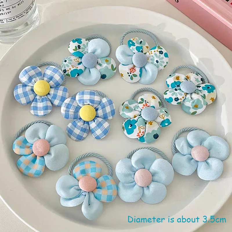 Girls Have Good Looks And Won\'T Hurt Their Hair. Flower Small Rubber Bands. Korean Version Of Cute Flower Hair Rope Rubber Bands