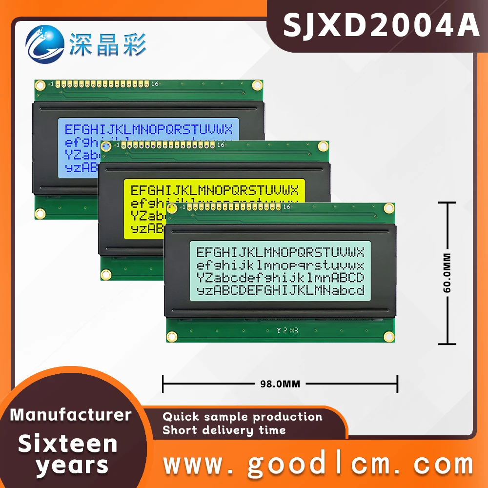 Excellent 2004 character LCM display module SJXD2004A Backlit digital screen lcd 20*4 dot matrix screen ST7066/AIP31066 drive