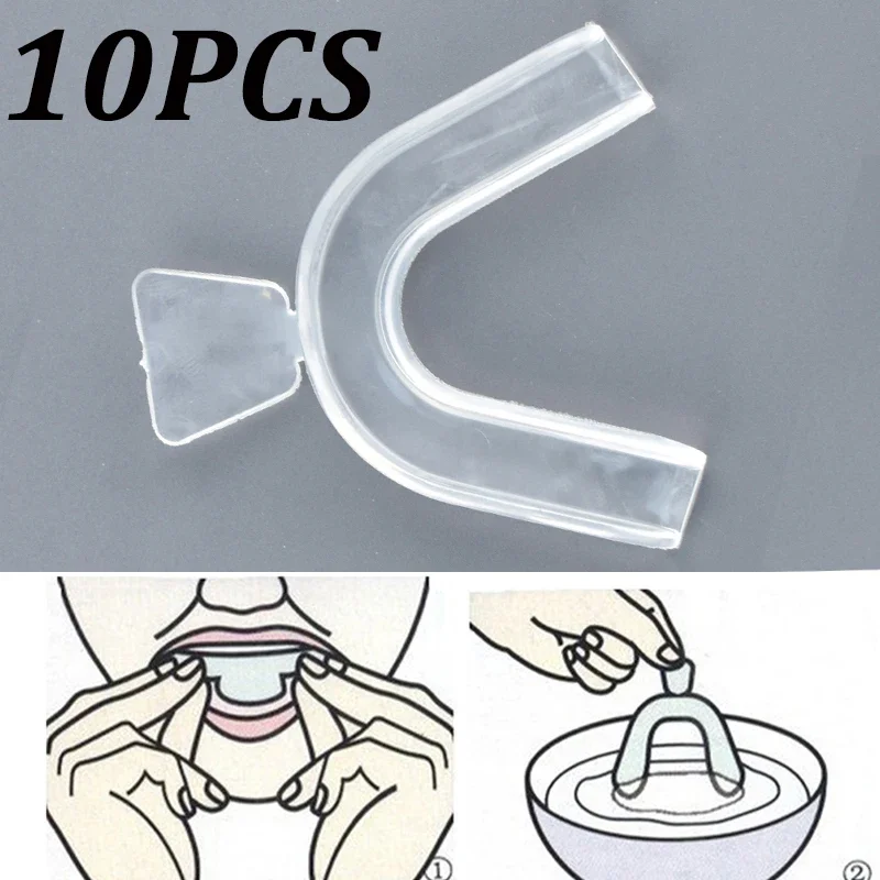 10Pcs Custom Fit Teeth Night Guard Trays Relieve Bruxism Teeth Grinding Anti Snoring And Provide Support For Mild Sleep Apnea