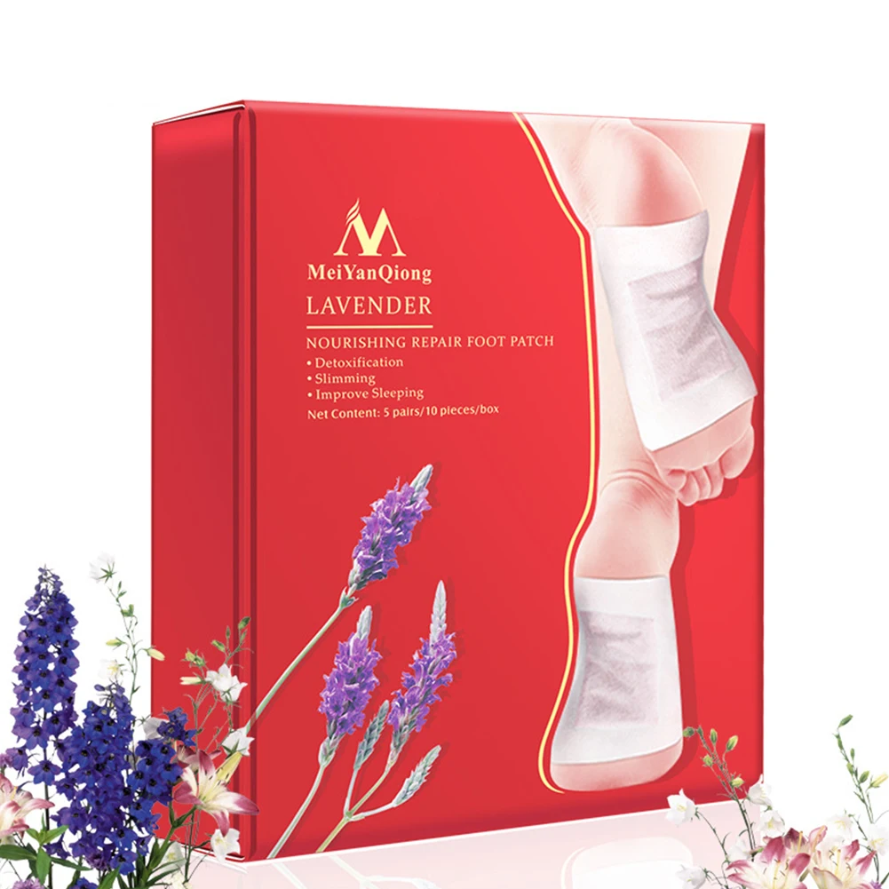 Anti-edema Lavender Foot Pad Stress Relieve Feet Treatment Body Toxins Cleansing