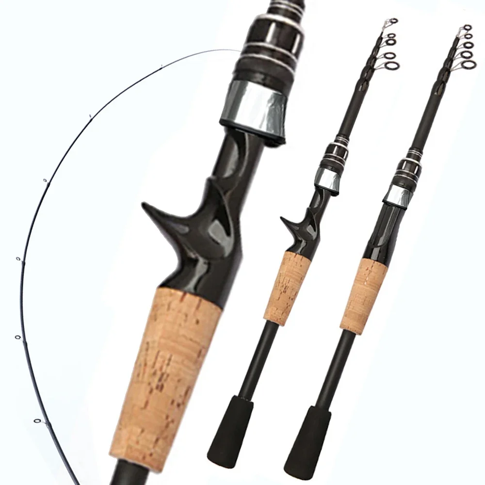 Bait Weight 8-25g Spinning Casting Rods Fishing Pole Tackle  1.5M/1.8M/2.1M/2.4M Telescopic Lure Rod Carbon Cork Wood Handle New -  AliExpress 18