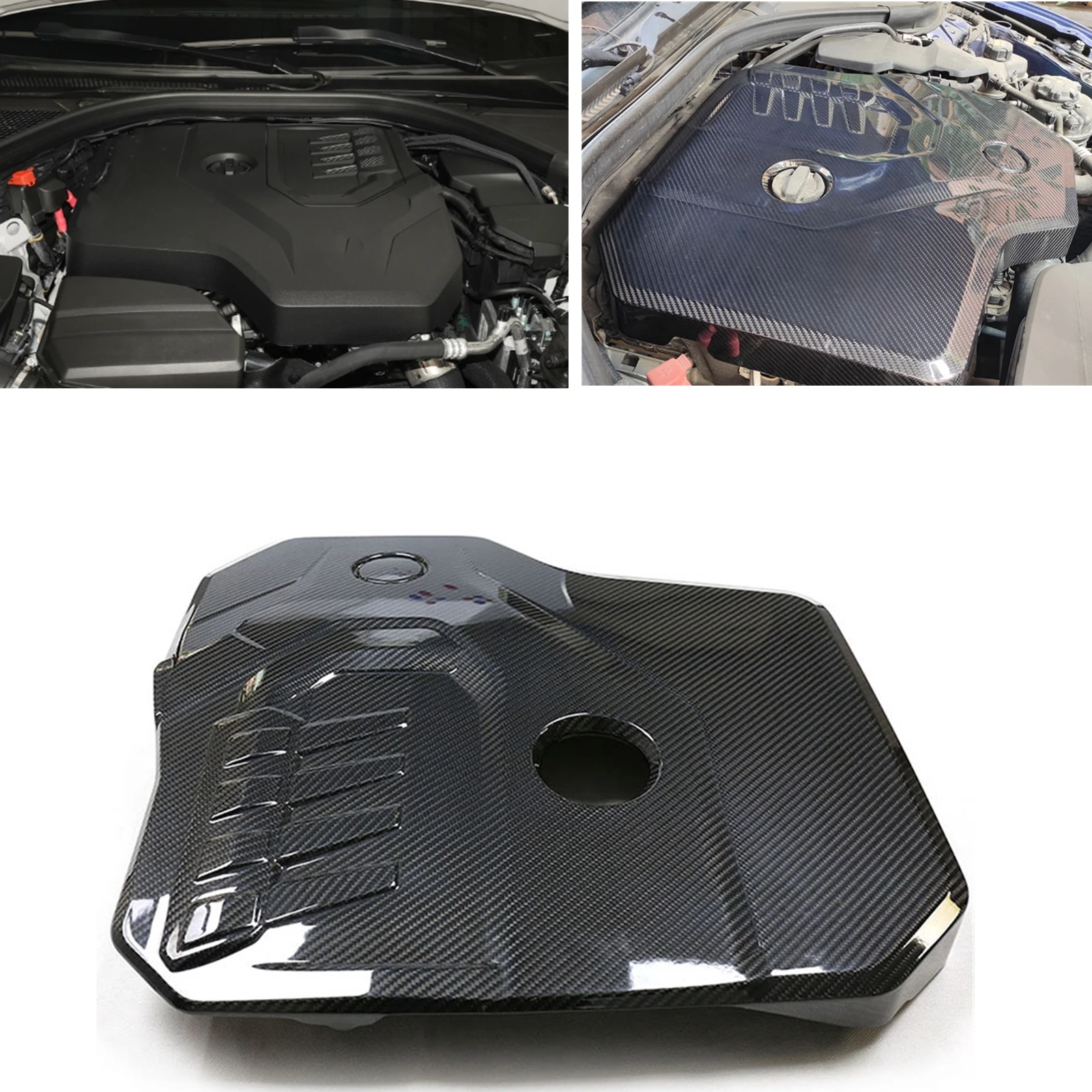 For BMW G Series G20 G28 G22 G23 G30 G38 G11 G14 G15 G16 GT G32 B48 2.0t Carbon Fiber Engine Cover Protector Guard Plate Panel