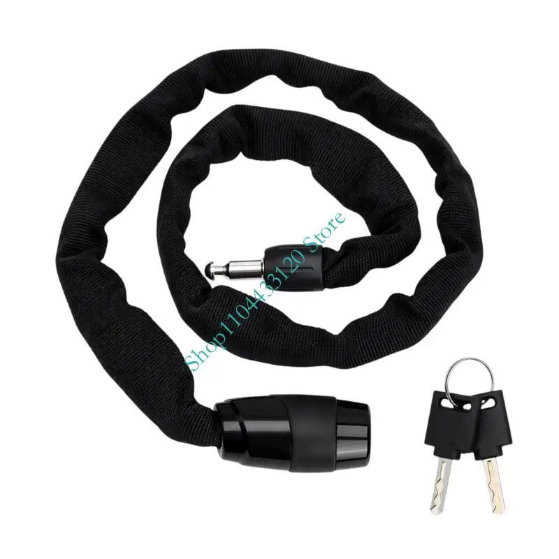 Key-Operated Chain Lock with Flexible Fabric-Covered Chain Design