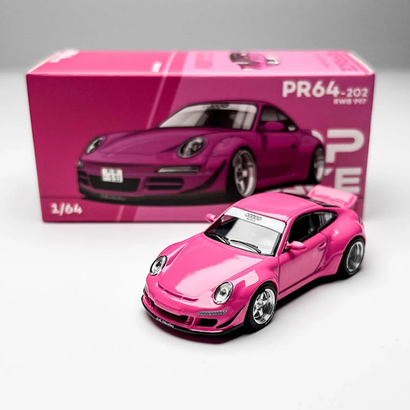 POPRACE 1:64 Schaal 911 RWB 997 Legering Simulatie Auto Model Collectie Display Ornament Speelgoed Cadeau