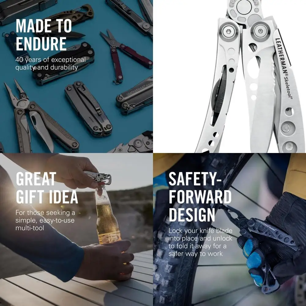 

Compact 7-Function Stainless Steel Multi-Tool for Daily Use, Home, Garden, and Outdoor Adventures