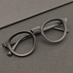 New Retro Round Glasses Frame Women Men Frames Computer Anti Blue Ray Optical Eyeglasses Vintage Brand Designer Luxury Eyewear