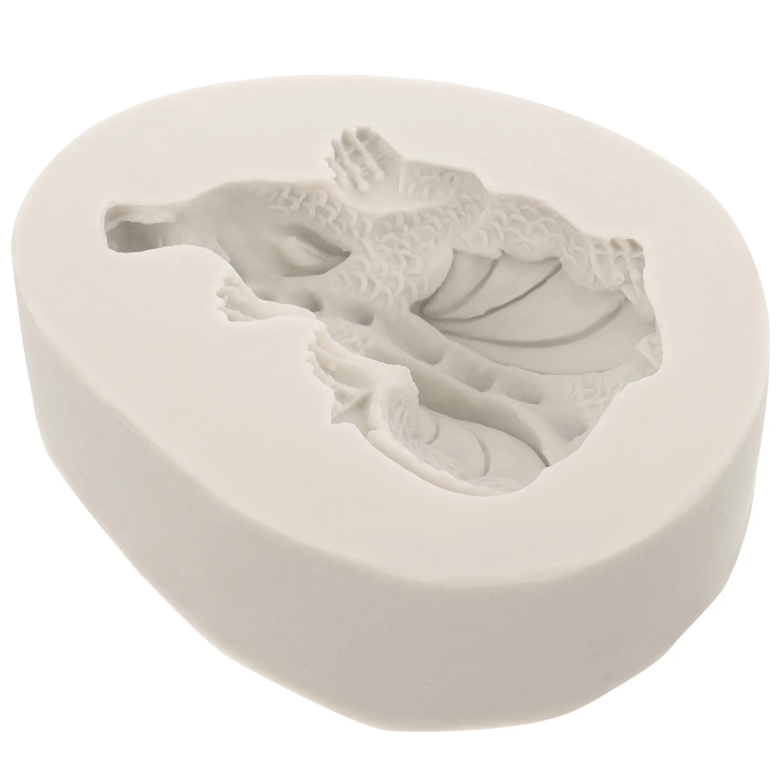 Molde de silicona para chocolate con forma de dinosaurio de Pascua, molde antiadherente flexible para hornear, herramienta para hacer fondant, pasteles, dulces y galletas para repostería casera