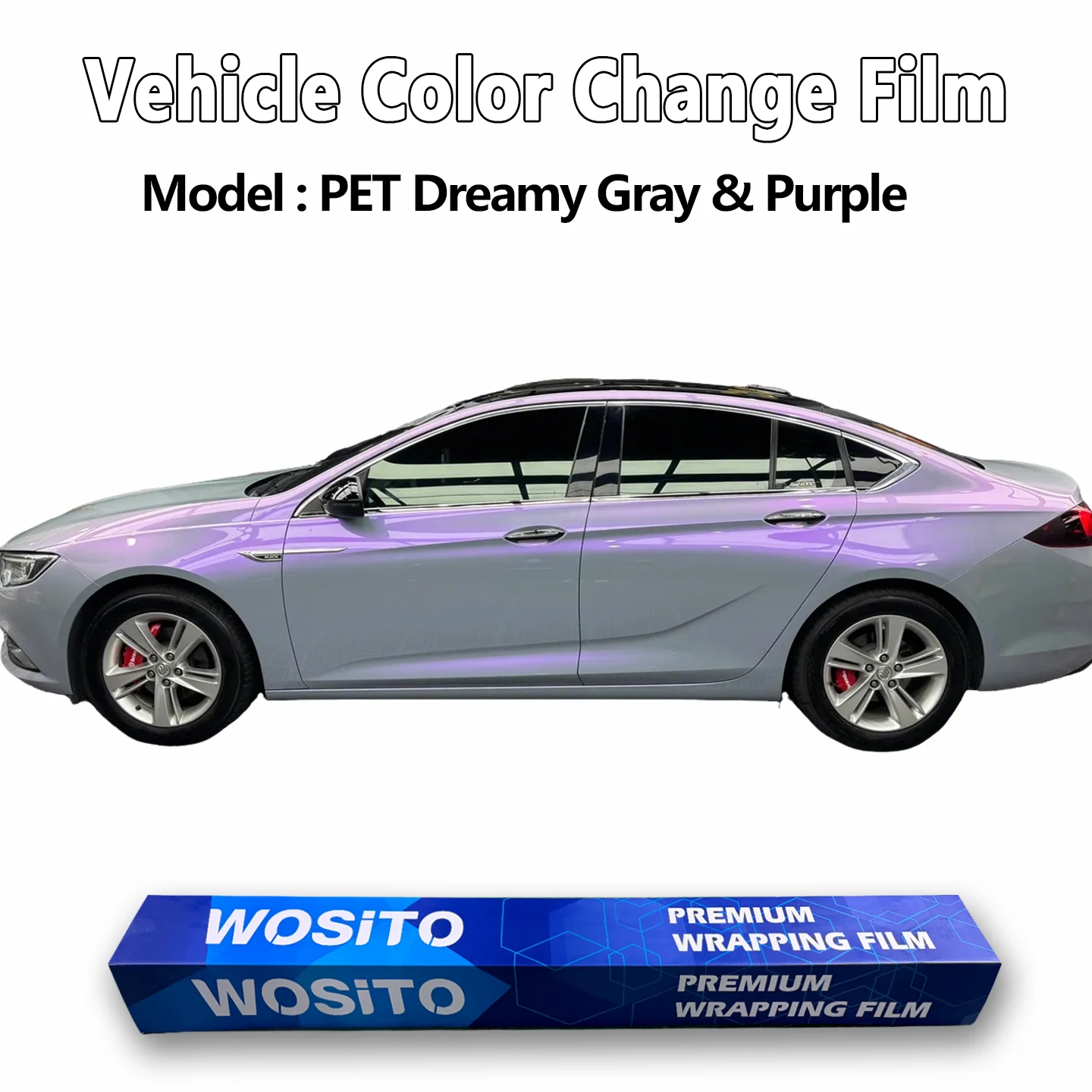 PET Dream Grey Mystic Purple Car Wrap Film Glossy Color Change Vinyl Anti Scratch Bubble Free Factory Direct Supply Automotive W