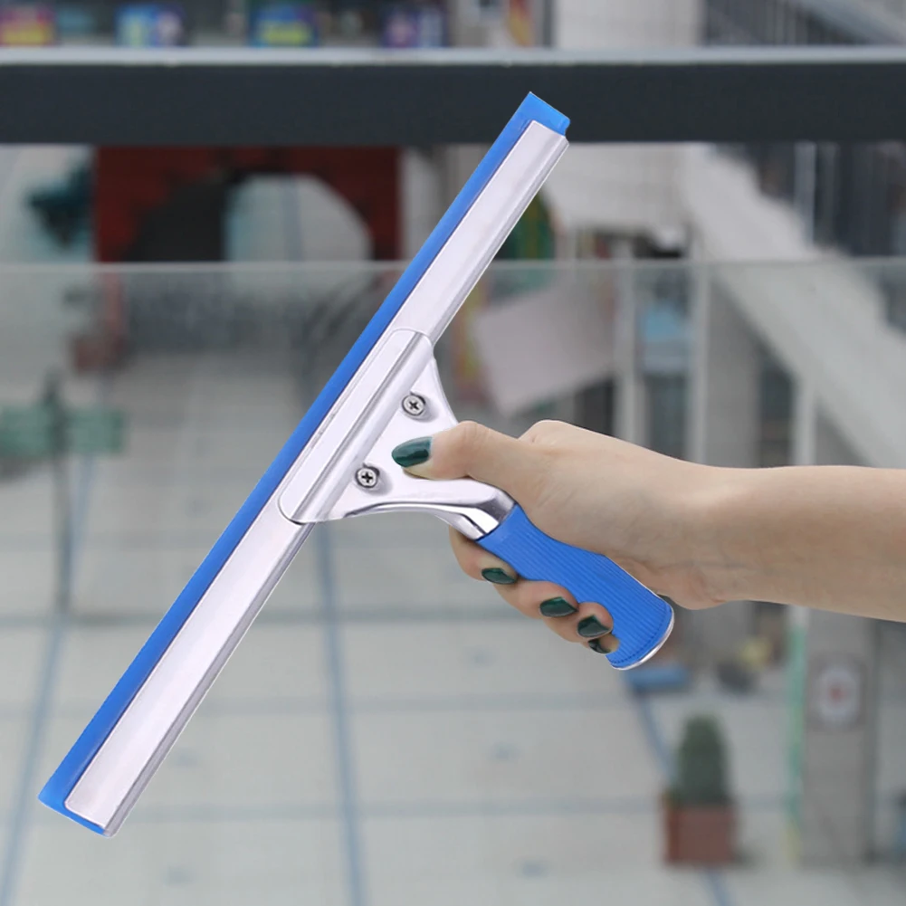 Stainless Steel Bathroom Tiles Windows Glass Wiper With Blade Professional Cleaning Tool Window Squeegee Wiper Non Slip