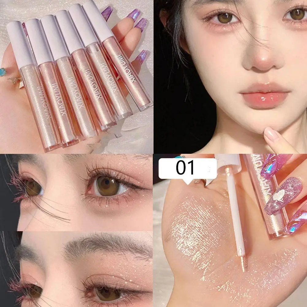 1Pc Liquid Eyeshadow Shimmering Glitter Waterproof Shimmering Eye Eyeliner Tools Beauty Eyeliner Makeup Eyeshadow Party Q1I2