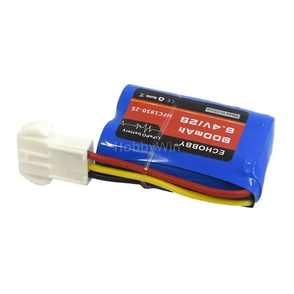 2S 6.4V 900mAh HFC18500 LiFePO Battery EL4.5-3P female plug for RC Buggy Car Truck Speed Boat