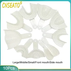 5Pairs Dental Impression Plastic Trays Disposable Denture Tray Teeth Holder Perforated S/M/L Oral Care Dentistry Lab Material