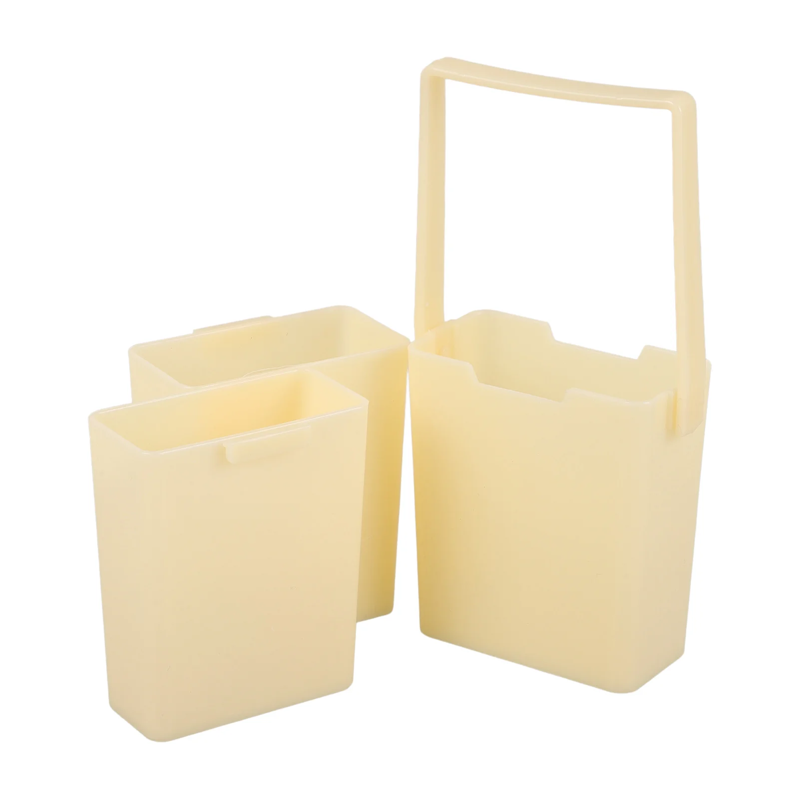 

1 set Portable 3-Compartment Brush Washer for Home School Art Class Painting Supplies Plastic Wash Bucket Large Water Container