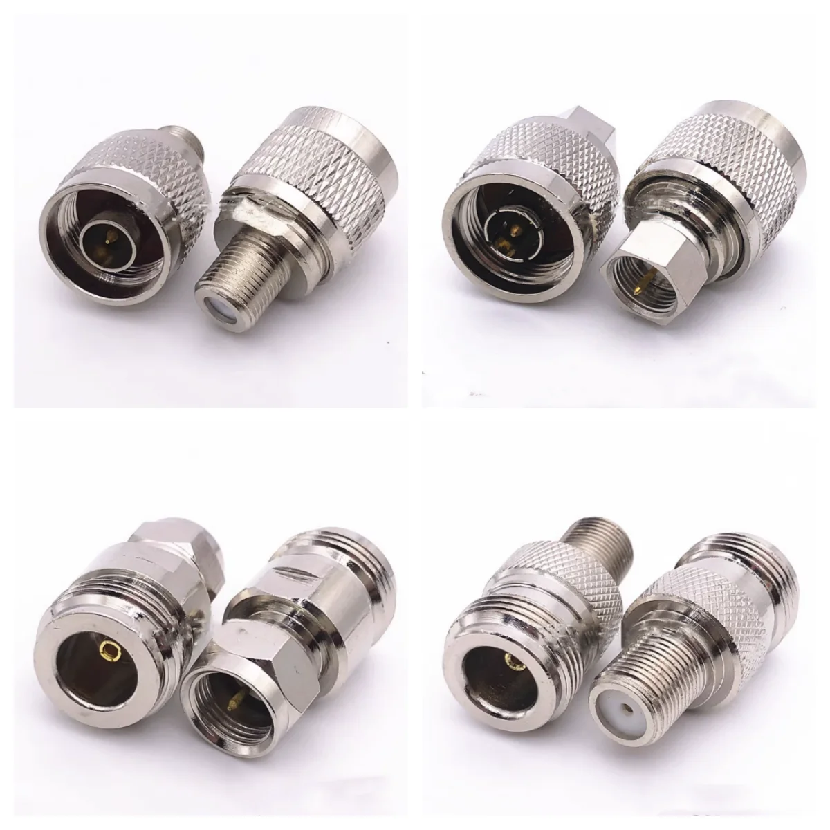 Conector conversor coaxial reto, F para N L16 adaptador, TV para N macho plug e fêmea jack, RF