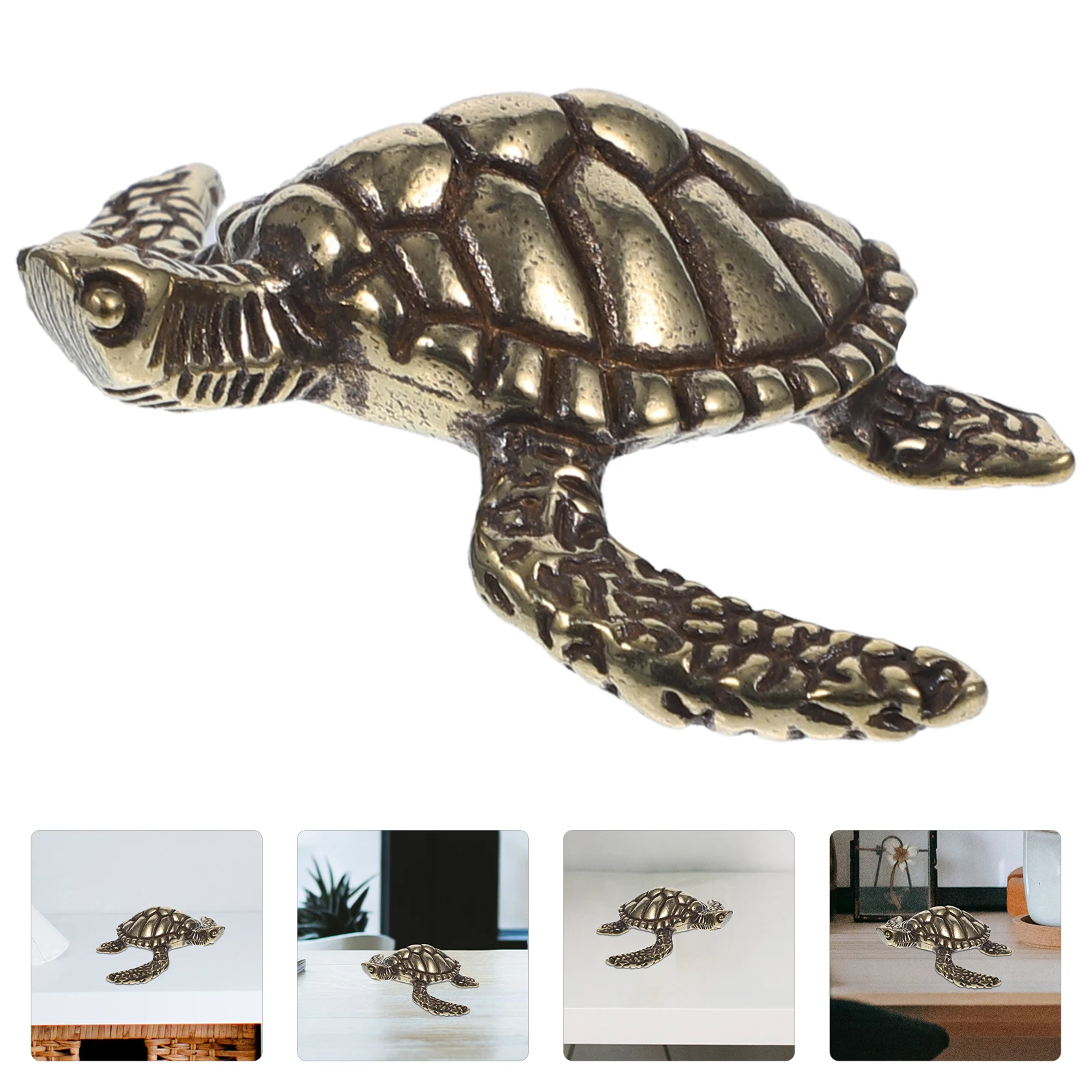 

Solid Copper Turtle Ornament Miniature Home Decor Animal Figurine Statue Desktop Tabletop Car Dashboard Valentine Thanksgiving