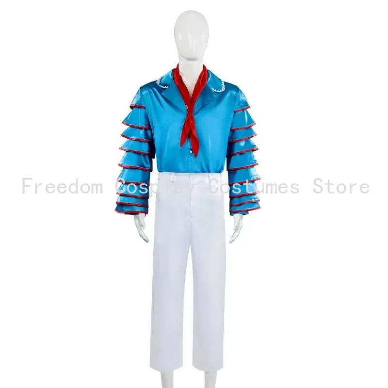 Película la máscara Jim Carrey Cosplay disfraces conjunto Unisex adulto pantalones Tops traje uniforme Halloween carnaval