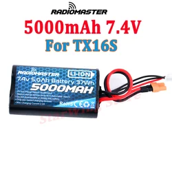 RadioMaster 2S 7.4V 5000mah 37wh Li-Ion Battery TX16S TRemote Control Transmitter JST-XH and XT30 Plug Large Endurance