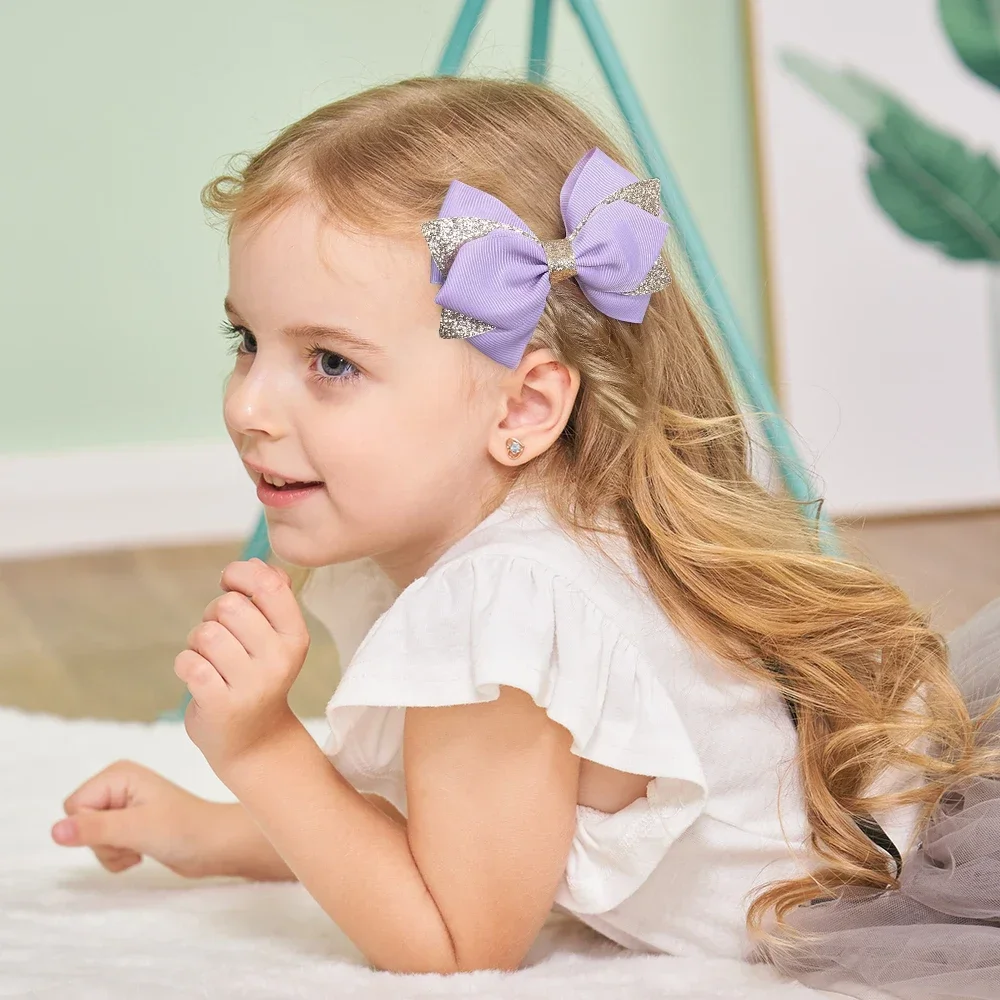 2個セット ファッションヘアクリップ キッズ リボン ヘッドウェア