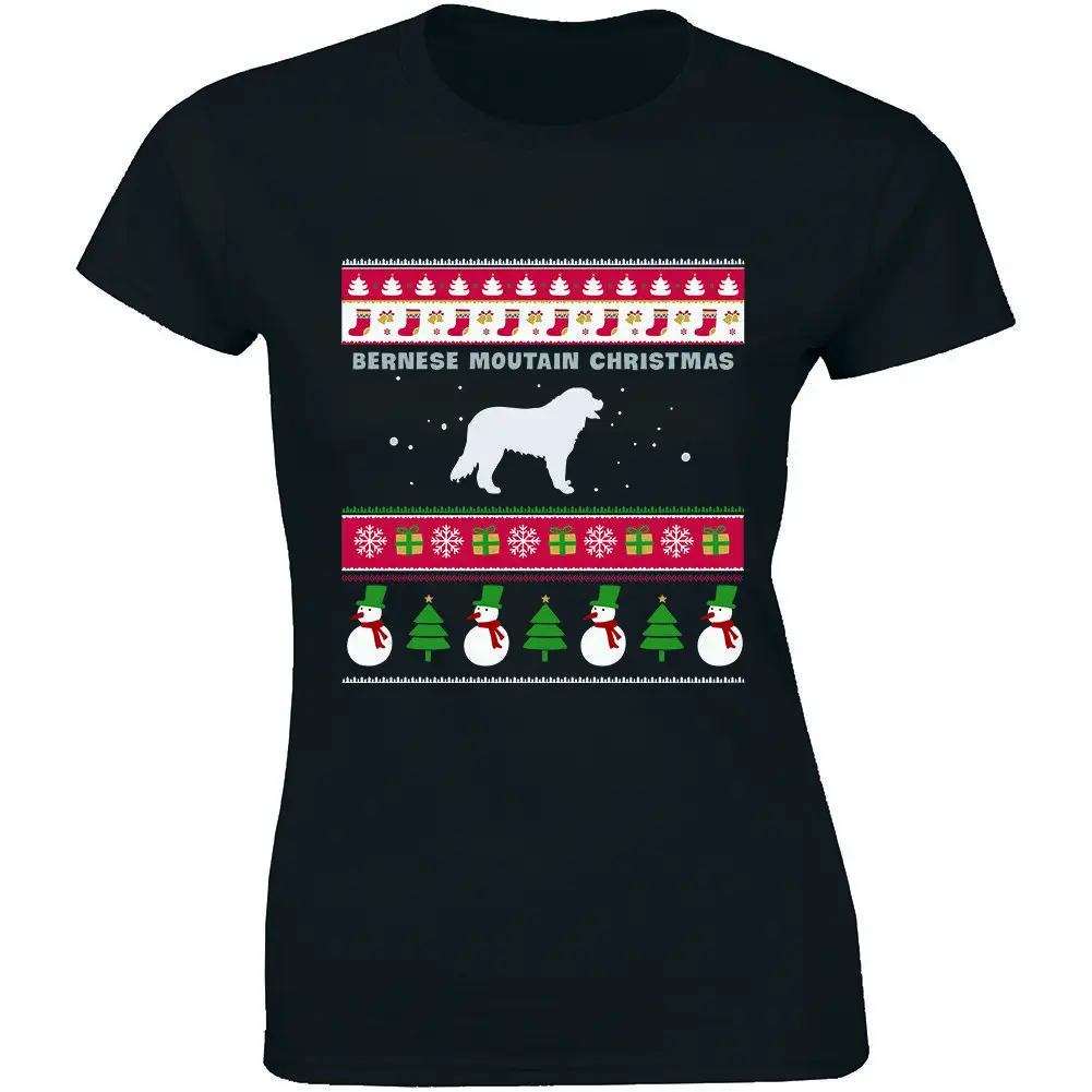 Bernese Christmas Shirt - Xmas Holiday Dog Lover Women's T-shirt Tee Ugly