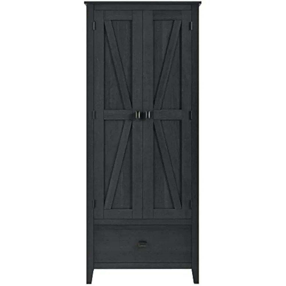 

30" wide storage cabinet,black oak