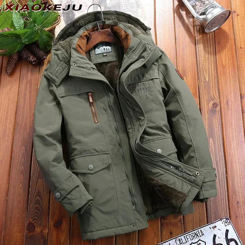 Homens Light Down Parka Trench Coat, Montanhismo Denim, casaco frio, Streetwear de acampamento, luz, inverno, novo