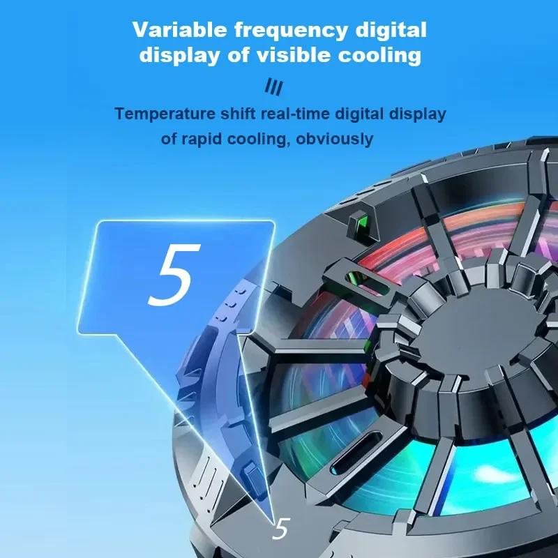 Magnetic Wireless Charger Phone Back Clip Coooler Fan Radiator RGB Light For Magsafe iPhone 16 15 14 13 12 Pro Max Fast Charging