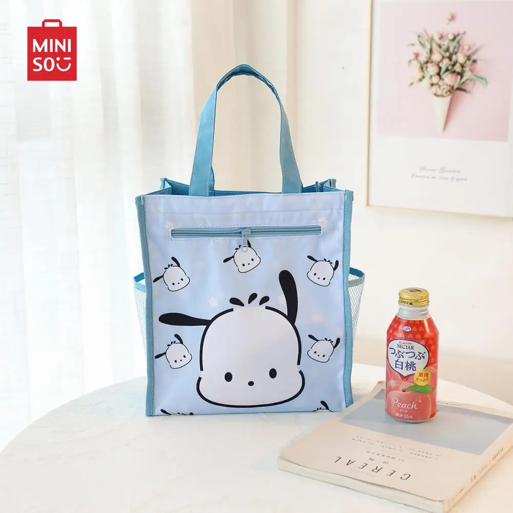 Bolso de mano de doble capa con estampado de Anime Sanrio Hello Kitty Melody, bolsa escolar a prueba de agua, Cinnamoroll Kuromi, para regalo, 2024