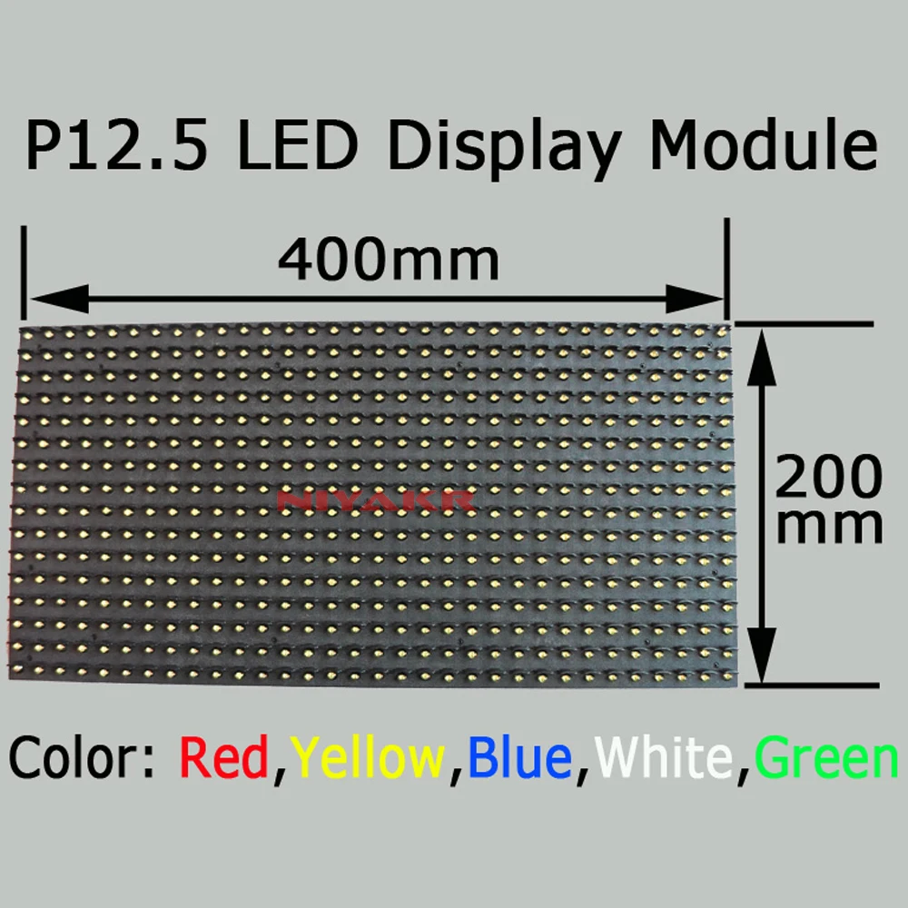 Module d'affichage LED jaune ambre extérieur DIP 400x200 P12.5, qualité pour panneau de destination de Bus
