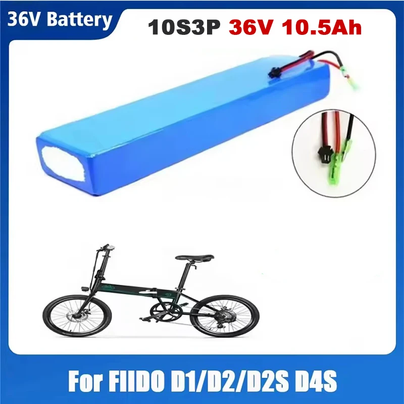Wiederaufladbarer Li-Ionen-Akku 36V 10,5Ah 18650 10S3P für FIIDO D1/D2/D2S/D4S Faltbares Moped City-Bike Batterie