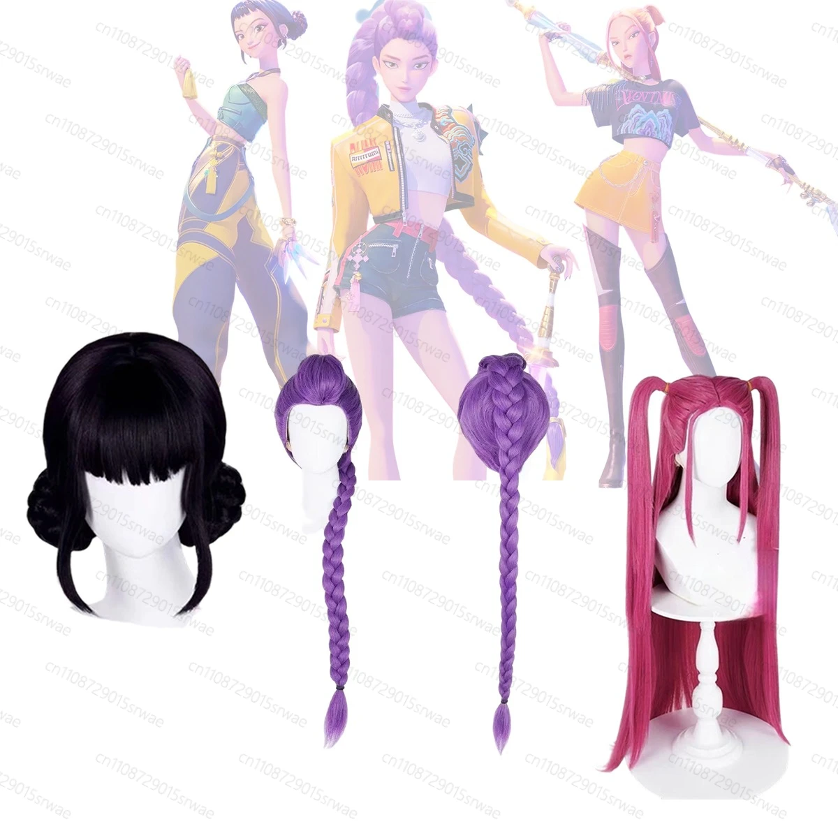 

2025 KPOP Demon Hunters Children's Cosplay Size Available Cartoon Sle Performance Clothes Wig Girl Idol Group Costumes