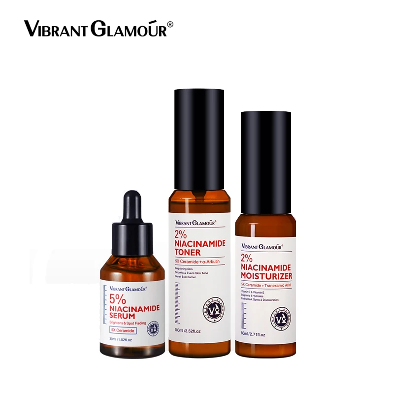 VIBRANT GLAMOUR Brightening Skin Tone Whitening Freckle Improve Skin Barrier Antioxidant Skin Care Set