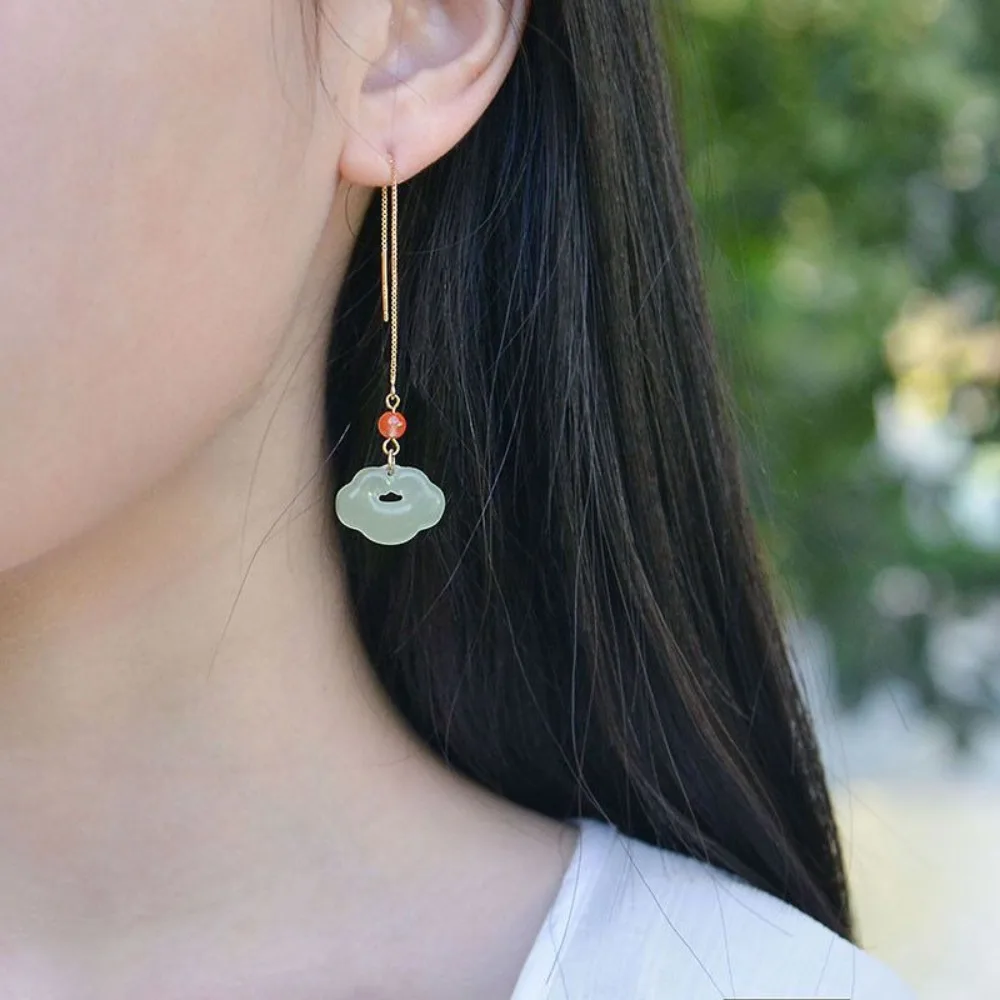 Literature and art small fresh palace style all kinds of retro earrings 9999gold