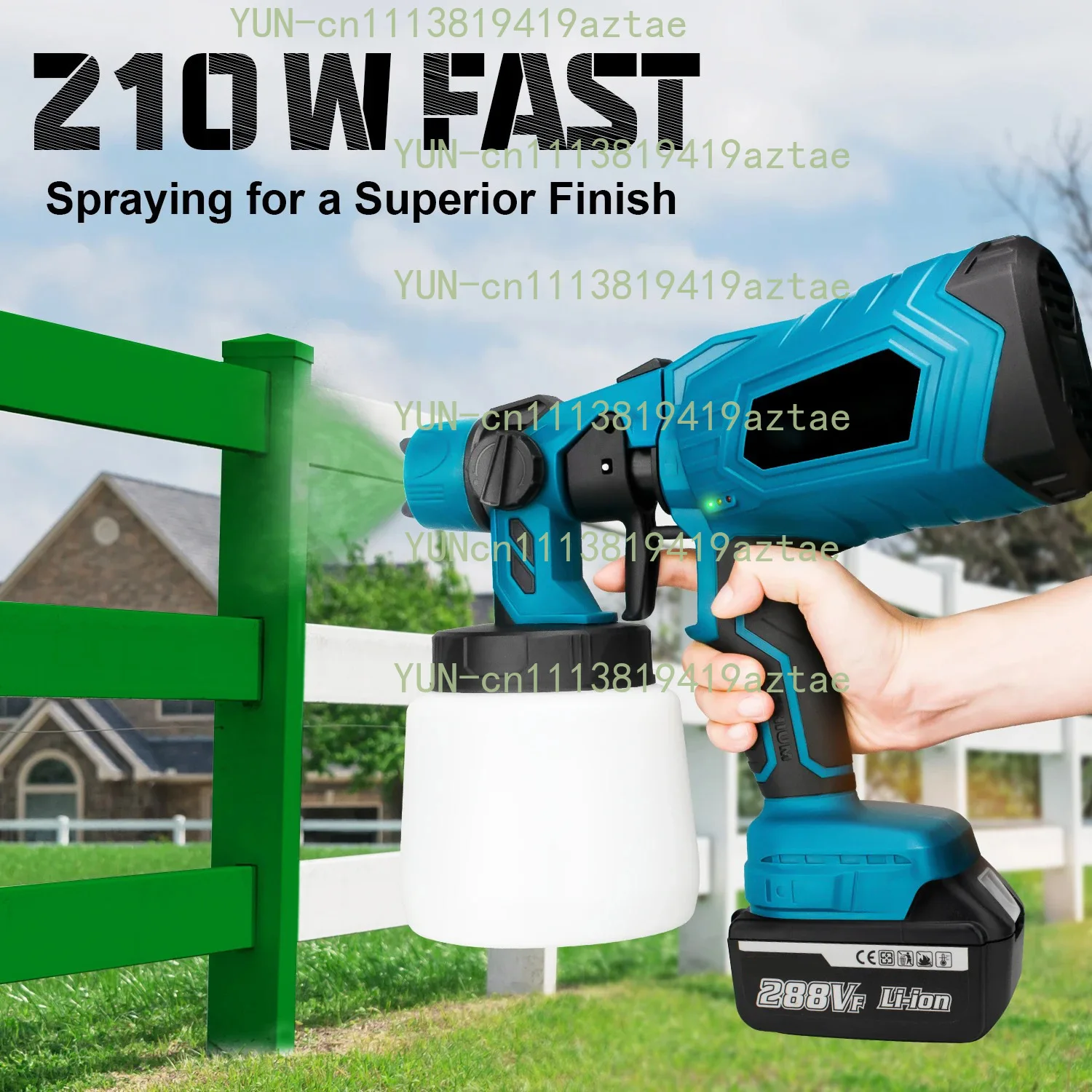 21V Cordless Electric Spray Gun, Rechargeable Mini Household Paint Sprayer for Latex Paint and Oil Paint
