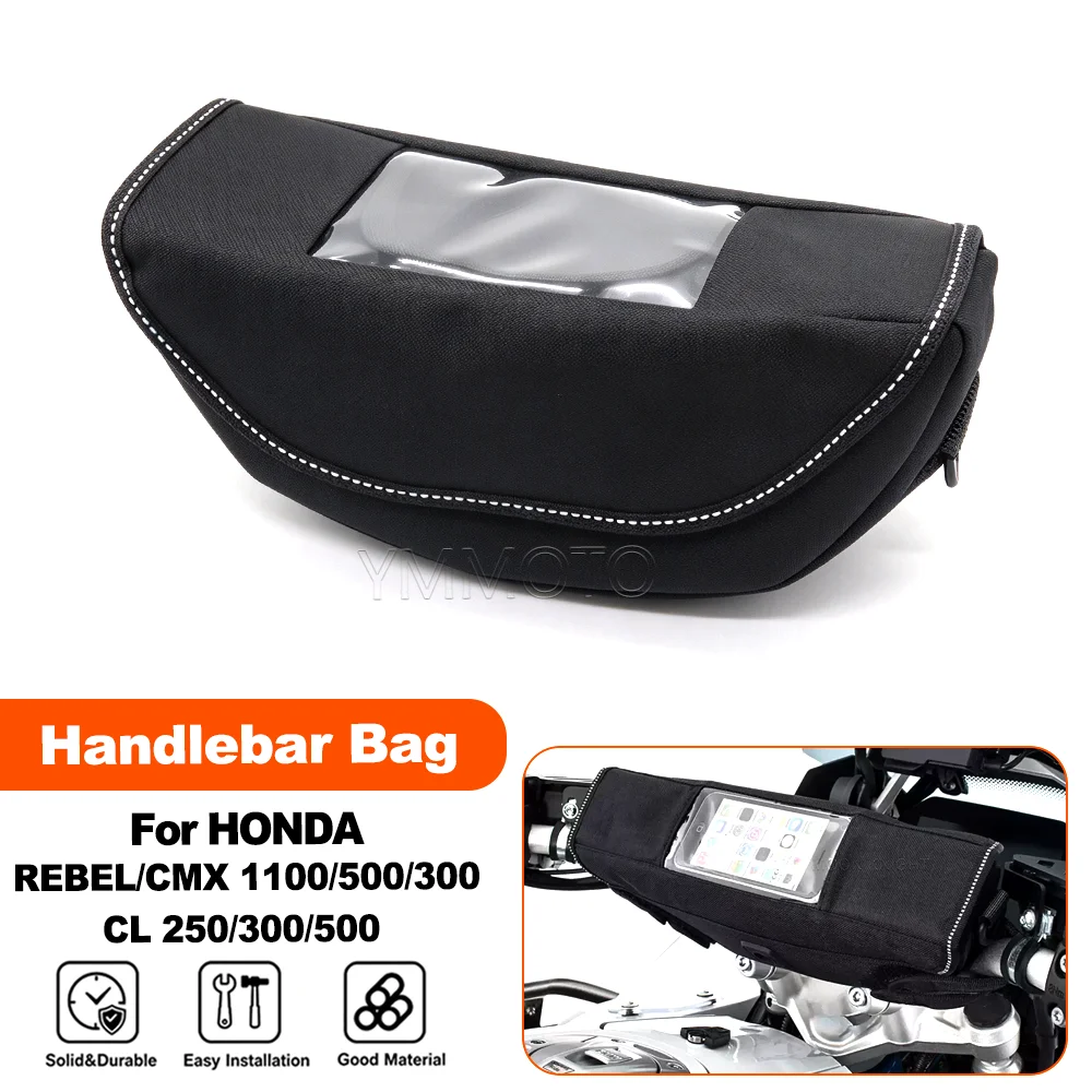 For Honda REBEL CMX 1100 500 300 CMX1100 CL 250 300 500 Motorcycle Waterproof Handlebar Bag Travel Storage Tool Navigation Bag