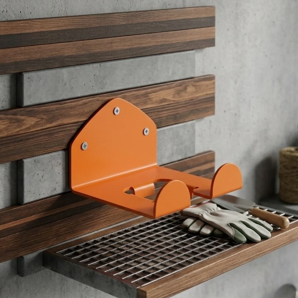 Vertical Space Saver Garage Storage Bracket Robust Metal Construction Easy Installation Hardware Space Saving Design