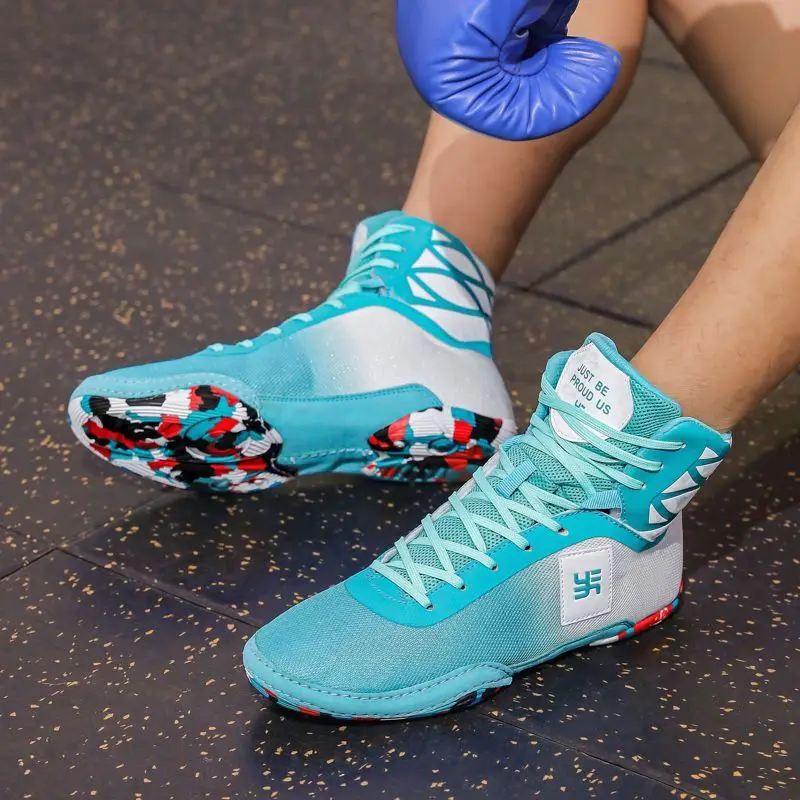 Men's Wrestling & Boxing Boots, High Top For Indoor Performance_voghion.com